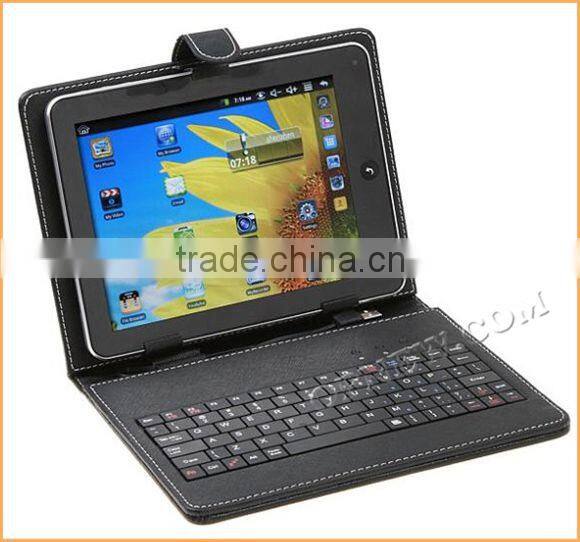 8" Keyboard Leather Cover Case QWERTY USB/mini USB/Micro Bracket Bag for 8 inch Tablet PC MID PDA Drop Shipping OPNEW Wholesale