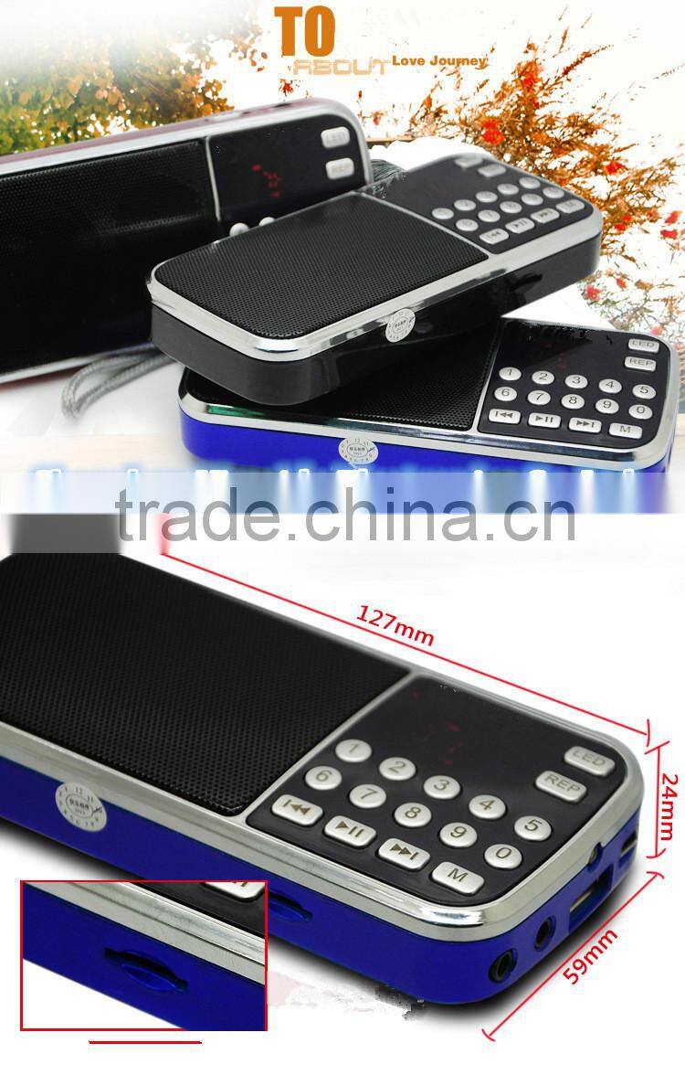 Dual band rechargeable portable mini pocket digital am fm radio with usb port and tf card slot