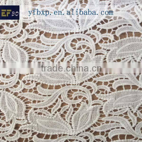 2014 elegant white cotton lace embroidery fabric/ liturgical lace fabric for Russia dress