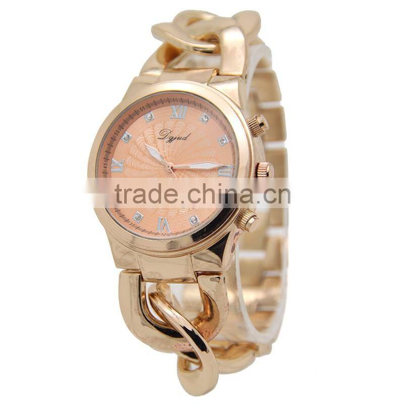 2016 new style fastion alloy bell and rose quartz watches