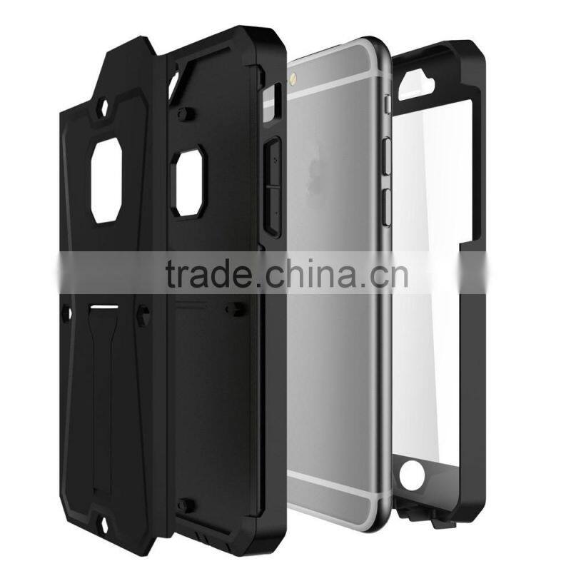 3 in 1 armor phone case for iphone 6s 6 plus with kickstand and strong shockproof function