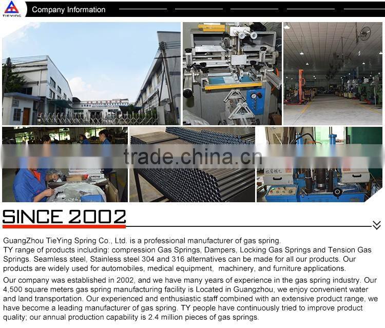 Safety locking shroud gas spring YQ8/18-200-460(a-a)500