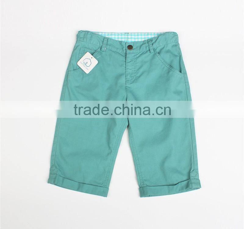thick plain twill kids cotton cargo pants