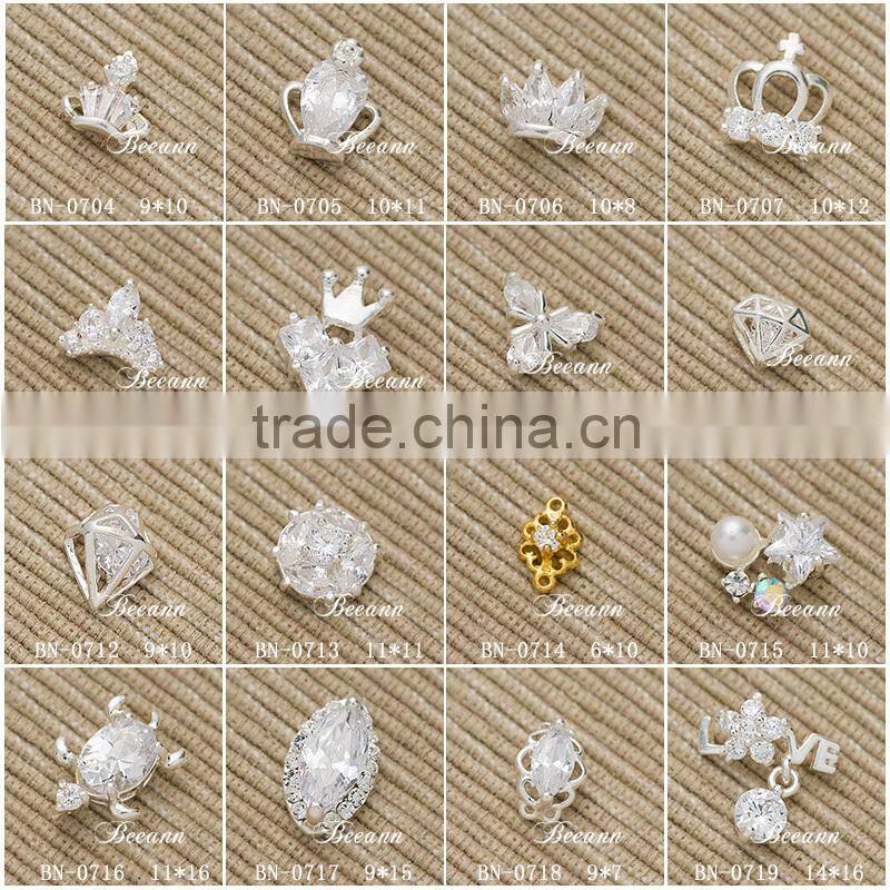 2015 crystal 3d finger nail art jewelry