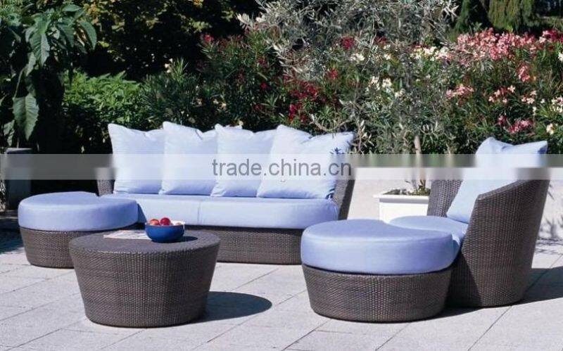 Resin rattan sofa set - Wicker Rattan Outdoor Sofa Set Furniture (1.2mm Alu frame powder coated + anti UV PE rattan)