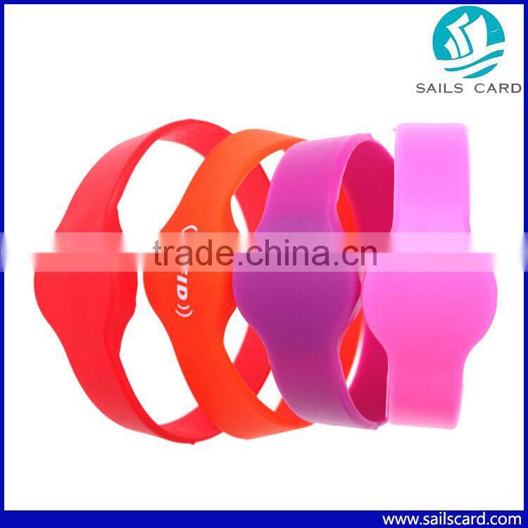 Hi-end Silicone bracelet round silicon wristband for RFID system