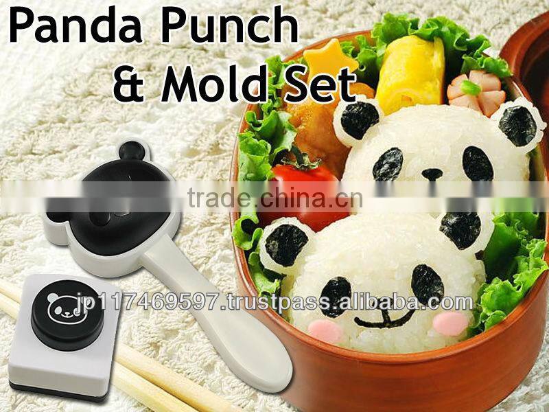 kitchen decoration tools kids toy gift seaweed rice ball cookers maker bento lunch box utensile panda punch & rice ball mold