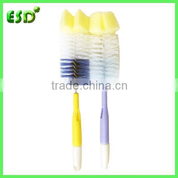 ESD Short Handle Boar Bristle Curve Cup and Bottle Cleaner Brush