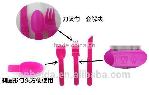 Disposable plastic 3 pieces of fork/ knife /spoon for picnic /barbecue tableware