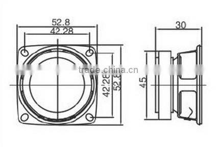 FBS52 3.0w 4ohm portable magnetic bass speakers used for stereo (FBELE)