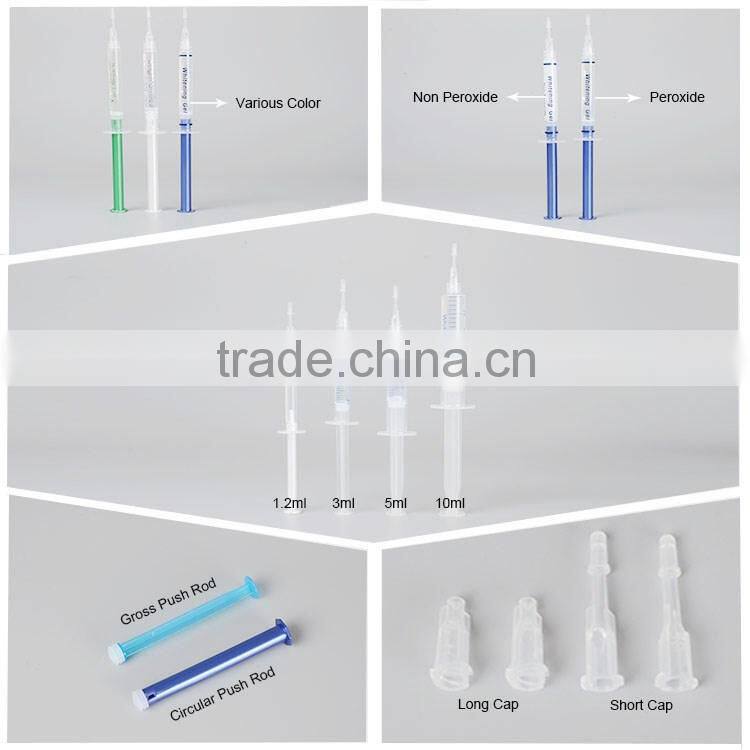 FDA Approved 3ml Hydrogen Peroxide Tooth Whitening Gel for Trays