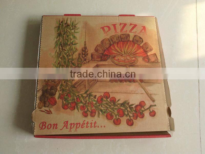 italian customised colorful pizza box/high quality and reasonable price pizza box
