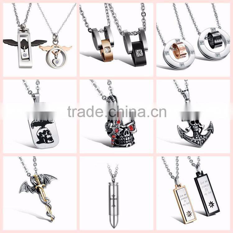 ^_^ 2016 Wholesale Beautiful Necklace Rose Gold Plated Key Pendant Necklace For Couple Costume Jewelry Factory Direct @_@