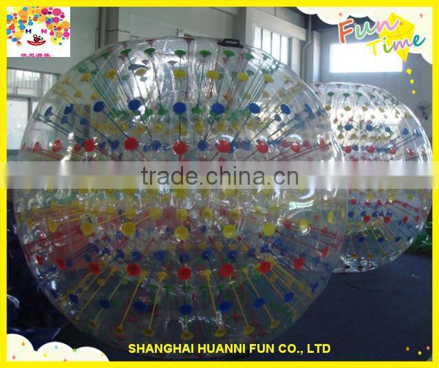 Wholesale outdoor attractive promotional football inflatable body zorb ball for game