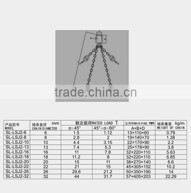 drop forged hardware alloy steel/carbon steel lifting hoist double chain