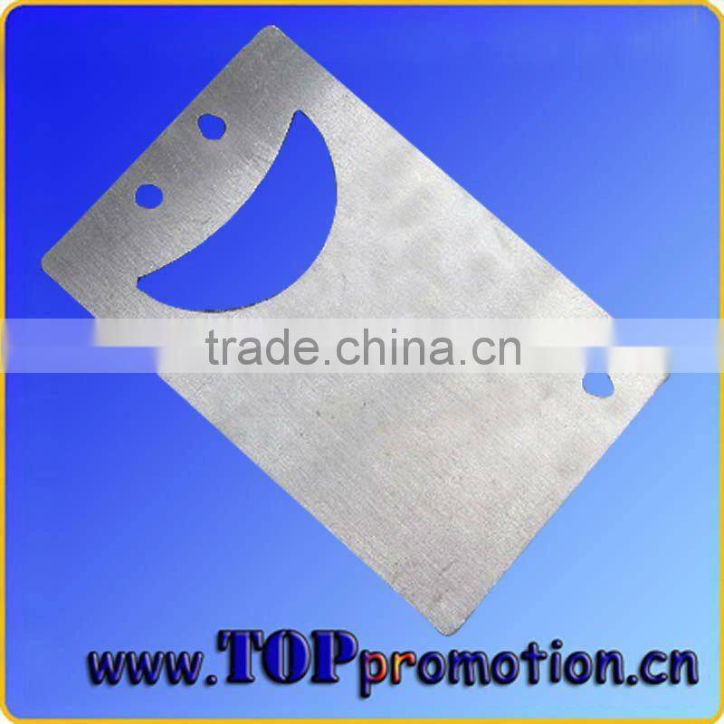 promotion custom stainless steel credit card bottle opener wholesale