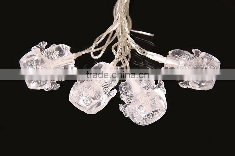 TZFEITIAN OEM/ODM red color Santa Claus christmas cluster lights