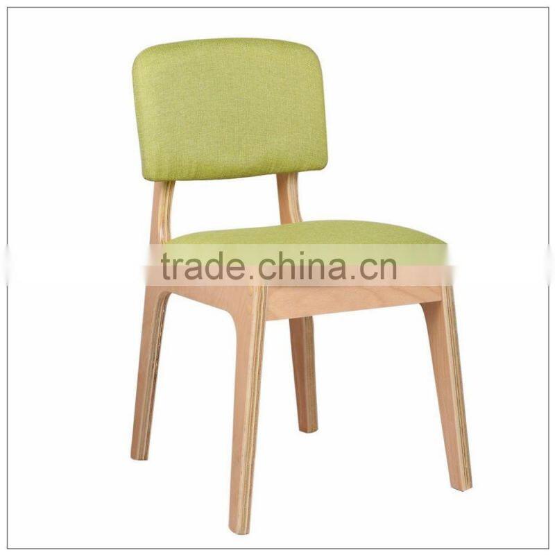 Bentwood Dining Chair with Linen Back Support & Seat