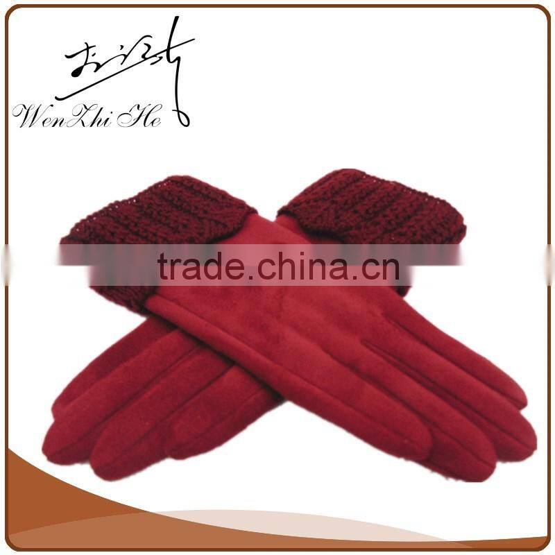 Factory Handmade Faux Suede Leather Dancing Gloves
