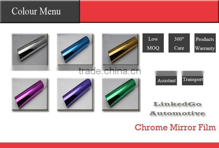 Good Air bubble free wrap 1.52*20M red chrome vinyl car wrap with stretchability vinyl wrap