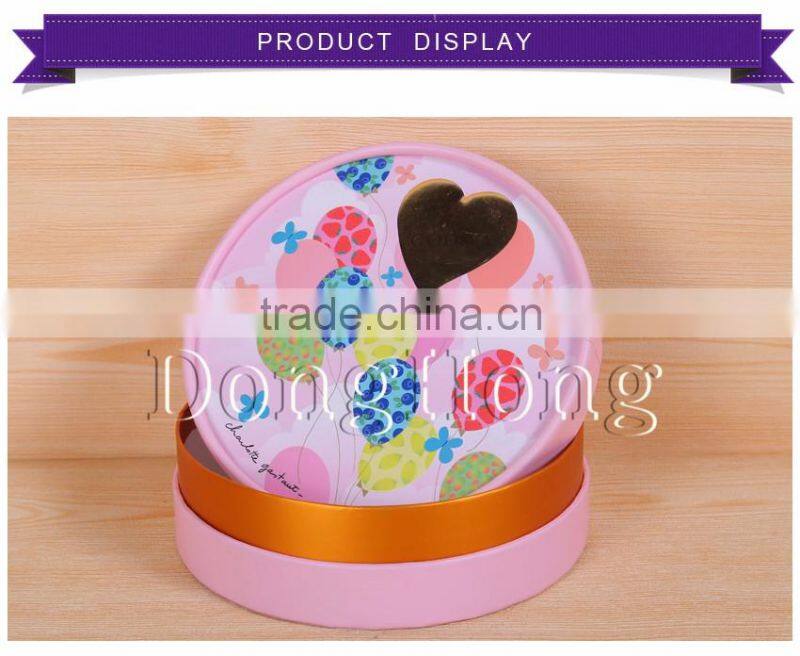 New design Window chocolate box,chocolate round box packaging