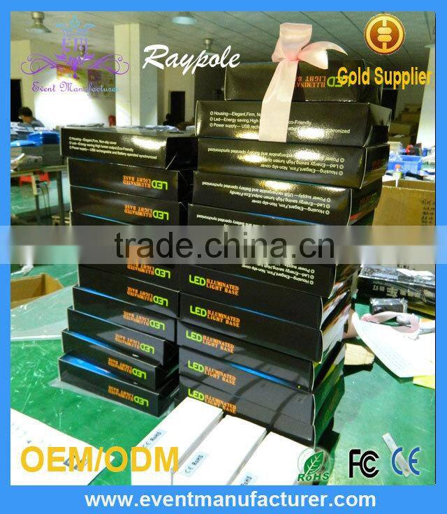 Rechargeable Multi-Color Changing Round Bottle Glorifier LED Light Base