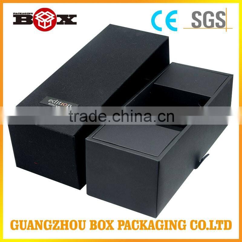 Black Drawer Paper Packaging Box for leather belt