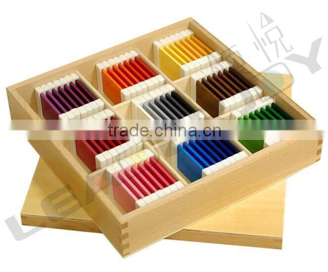 Montessori wood sensory toys for kids color tablets plastic(3rd box)