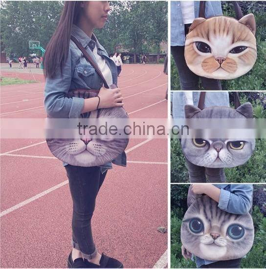 animal face pillow case wholesale popular cat face pillow cover , dog face pillow case