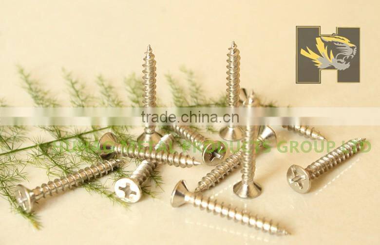 carbon steel phillips Ni plated flat countersunk head self tapping screw