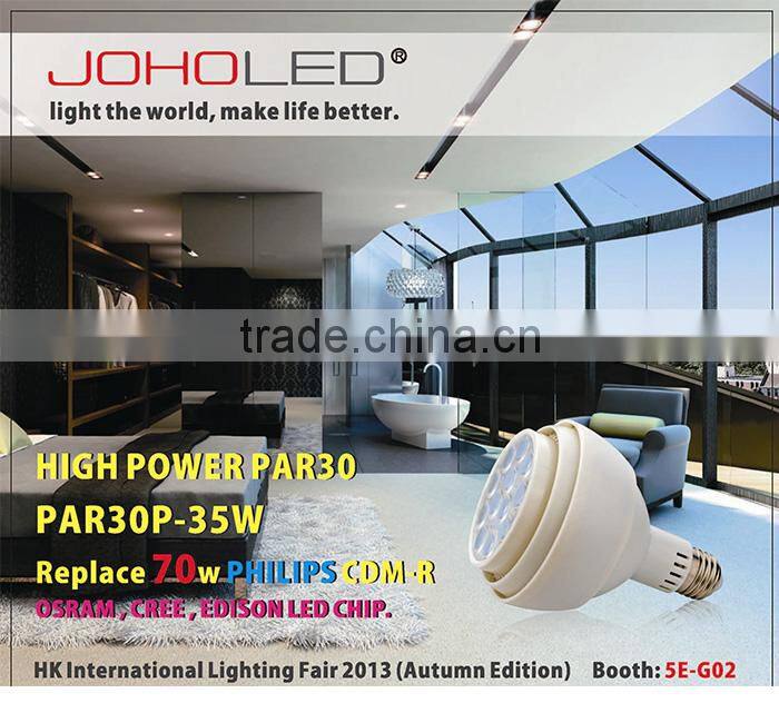 2015 hot selling 3000k-6000k E27 led spotlight 30w