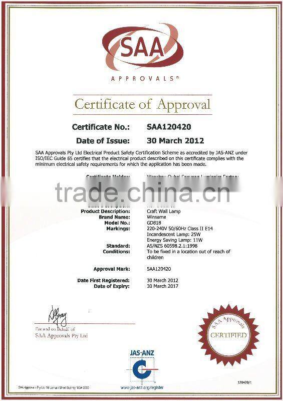 craft Bear wall lamp for babyroom decorate