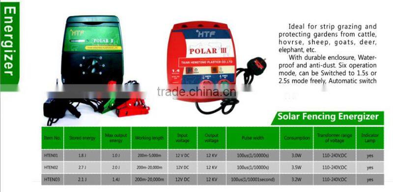 Solar shock Africa electric fencing controller for house security alarm system