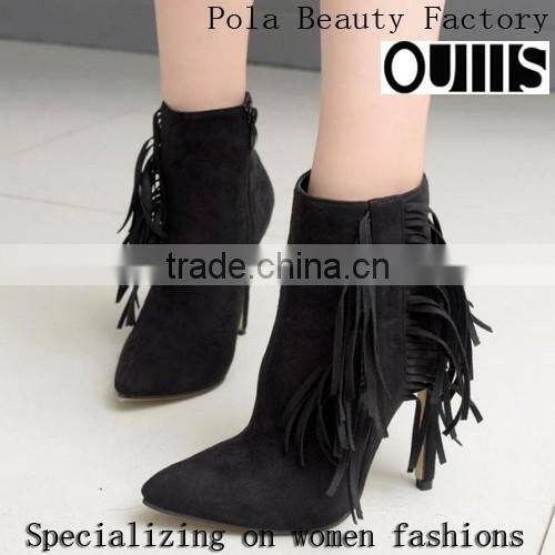 lower heel shoes hlaf boots lady winter shoes 2017 PF4417