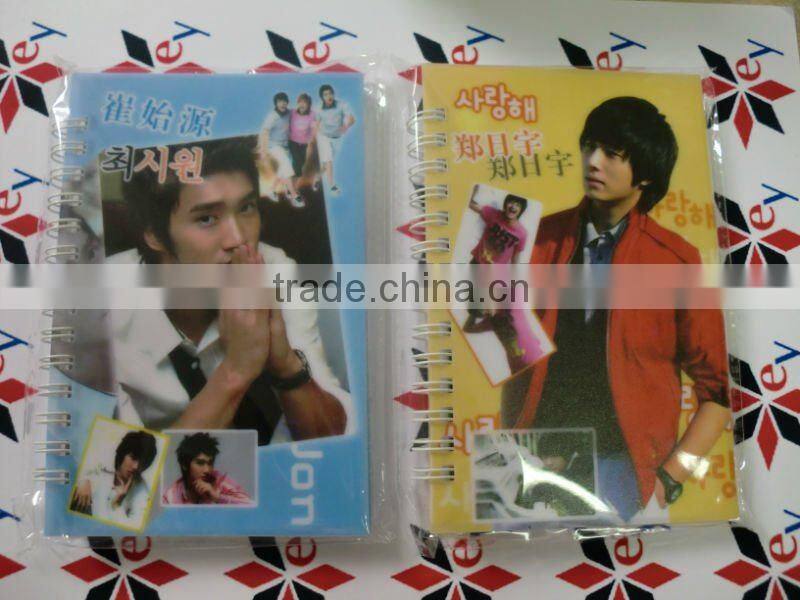 Star Printing PVC Cover Notebook for Promotion