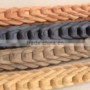 Stylish Strong Braided Genuine Leather Dog Chain Leashes