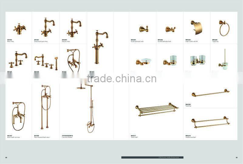 copper brass satin gold sink mixer 12/D1044