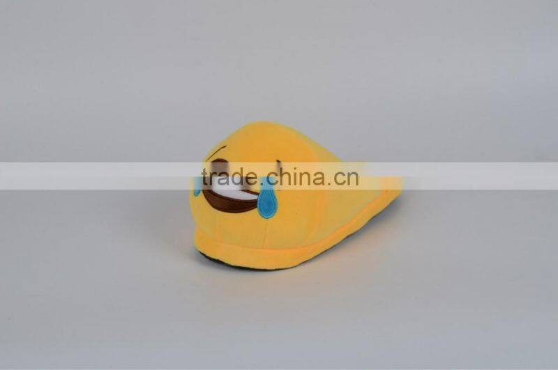 Free size indoor emoji slippers/plush emoji shoes/ Soft slippers plush for Man and Women