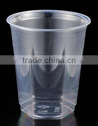 C087890-S 8oz(250ml) KPS disposable square bottom round mouth new plastic hexagonal cup