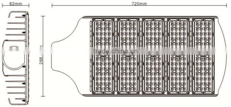 Hot Sell Good Heat Sink 150W IP65 AC85-265V LED Street Light Module with 5 years warranty