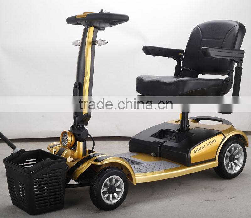 Portable 4 wheel elderly electric mobility scooter manufacturer for adults with good motor
