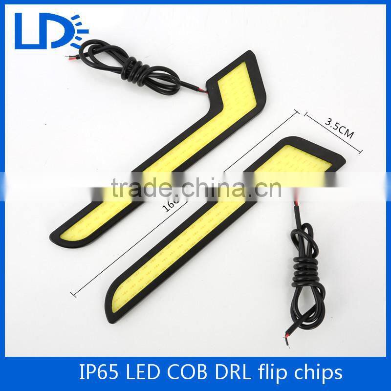 High quality 100% Waterproof 12v Metal housing Cob Drl Daytime Running Light Cob Led Drl