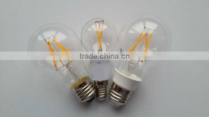 2015 CE RoHS UL 360 degree 6W A60 A19 LED filament bulb