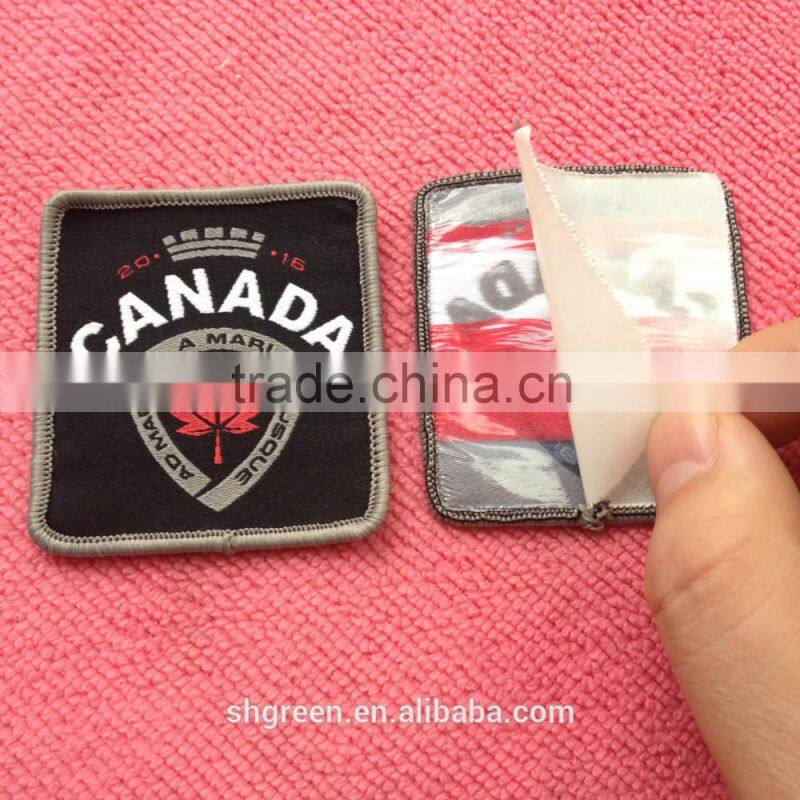 nice merrow border woven patch with iron on backing