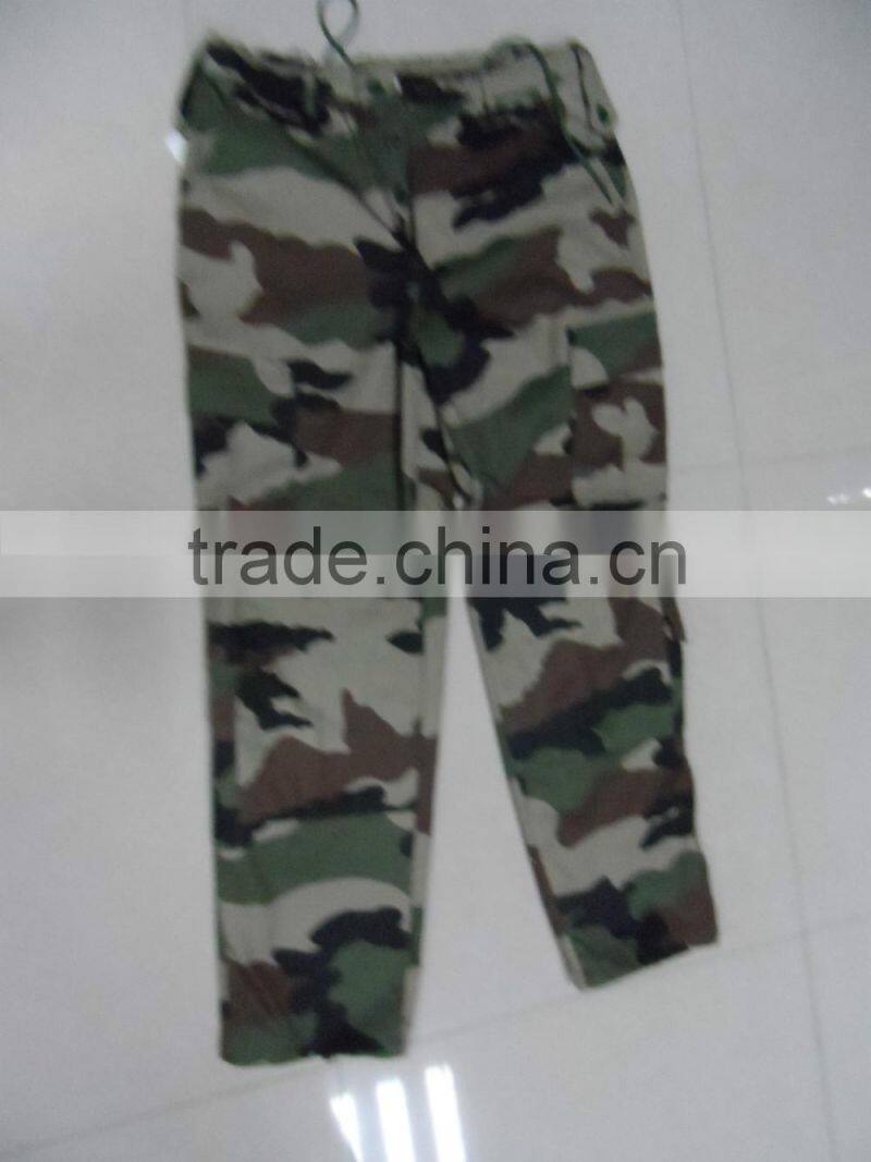 OEM cotton polyester ripstop canadian army woodland camouflage army comba uniform