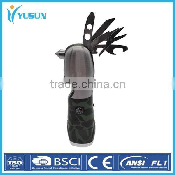 5 tools led flashlight with compass factory direct sale