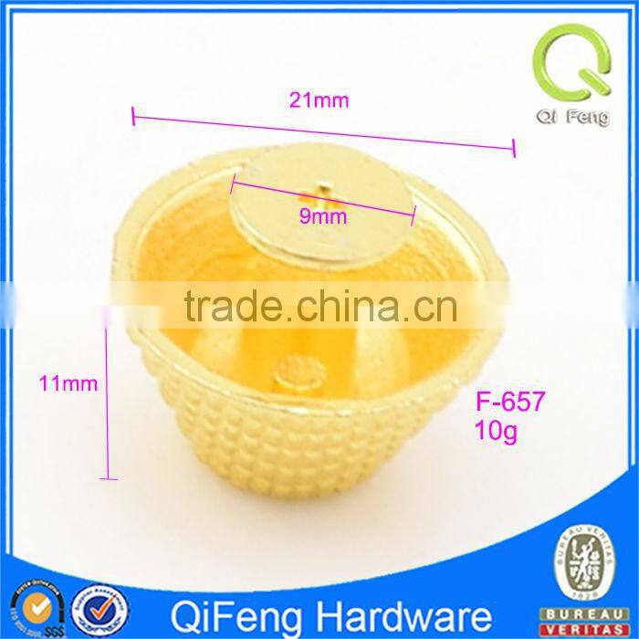 fashion zinc alloy gold & bronze bucket shape rivets and studs for bags feet