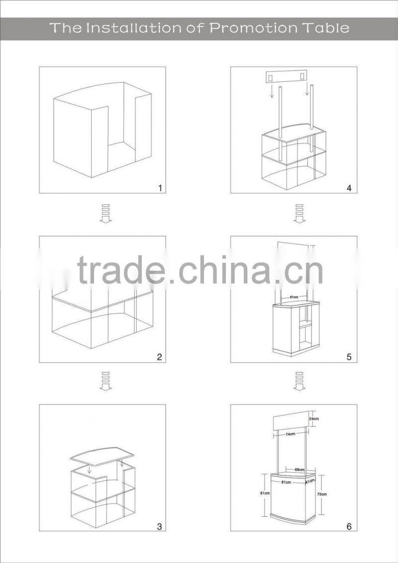 Portable promotion folding table Exhibition stand promotion table