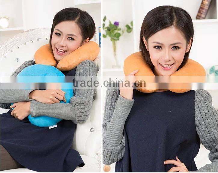 China wholesale multicolors travel neck pillow, with polyester fiber filling