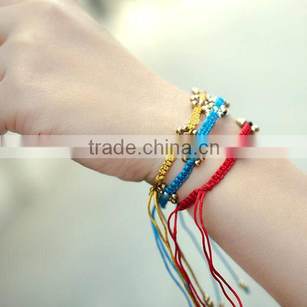 2015 summer fashion cotton string bracelet ,different colorful pattern bracelet braided bracelet